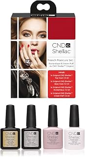 Romantic and Cream Puff Original CND Shellac French Manicure Set 4 x