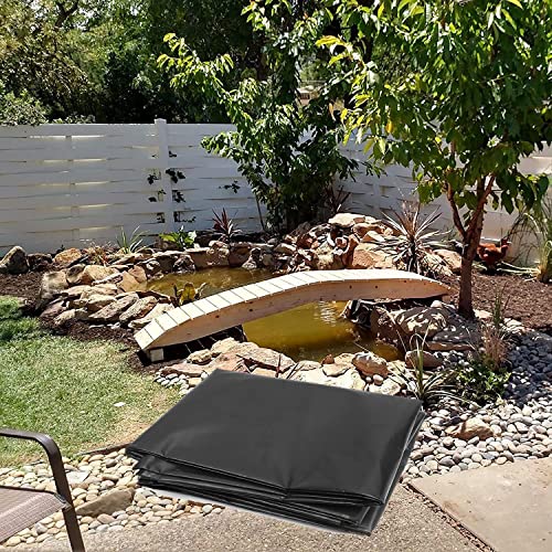 Durable HDEP Pond Liner, 10 x 8ft PVC Soft Pond Skins Black Heavy Duty Fish Pond Liners Protection for Fish Ponds, Streams Fountains and Water Garden, 10 x 23ft Impermeable Film 20 x 30ft ( Size : 20m
