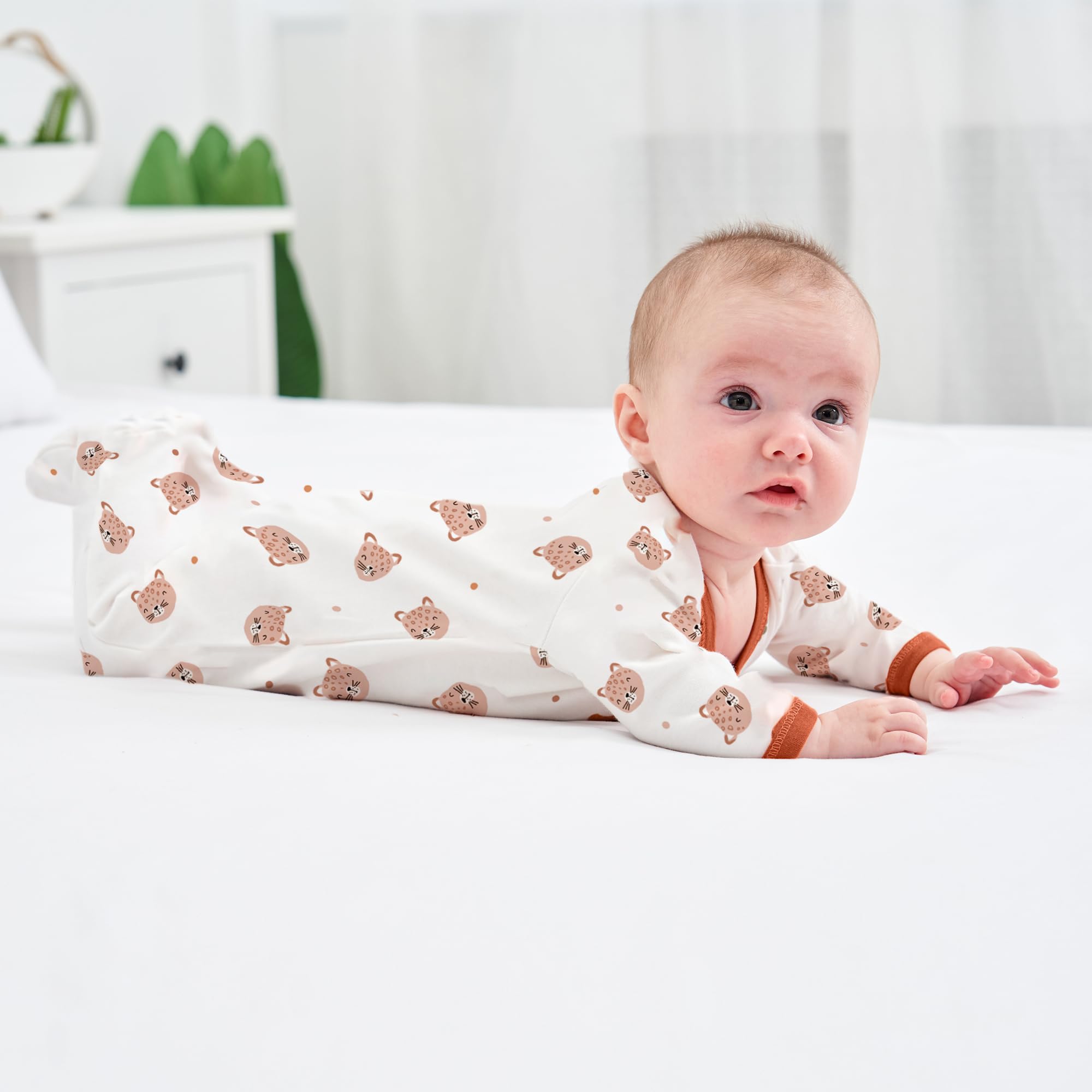 Miracle Baby 3 Pezzi Neonato Pagliaccetto Tutine Neonato Cotone Manica Lunga con Bottoni Bambino Pigiama Gr. 56 62 68 per Ragazze Ragazzi
