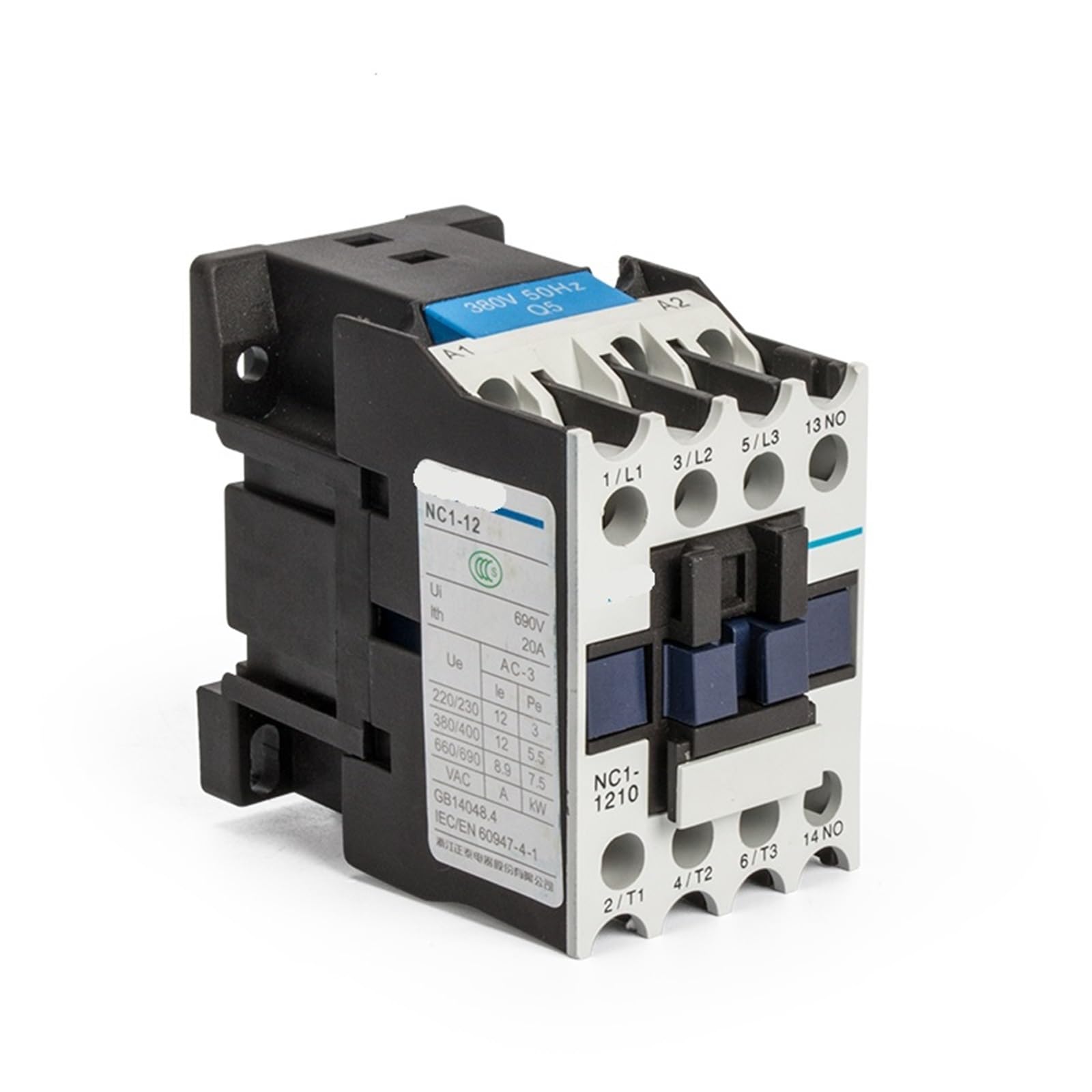 HUUOQIWY AC Contactor Electrical CJX2 LC1 0910 1810 NC1-1210 AC220V Communication 9A 12A 18A 25A 220V 380V Contator Mount 1Pcs(NC1-1210,380V)