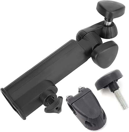 SUNGOOYUE Soporte para paraguas de golf, carrito de empuje para carrito de empuje, soporte de plástico, carrito de bicicleta, color negro