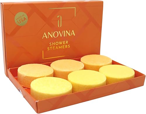 Miniatura 7 de Anovina 12XL - Vaporizadores de ducha Citrus Sunrise  Aceites esenciales de hierba de naranja y limón aromaterapia bombas de ducha regalos de