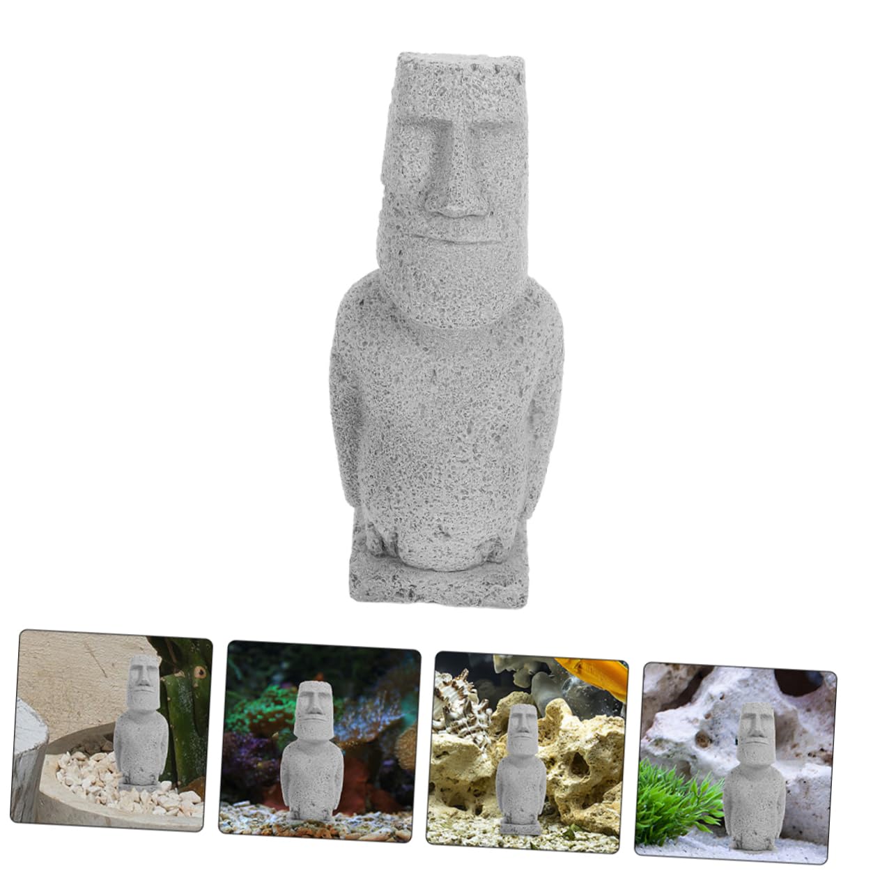 PRETYZOOM 5 Pezzi Moai Statua Ornamenti Serbatoio Di Pesce Moai Isola Di Pasqua Ornamento Fish Tank Decor Fish Tank Figurine Serbatoio Aria Acquario Accessori Per Acquario Fish Tank Statue