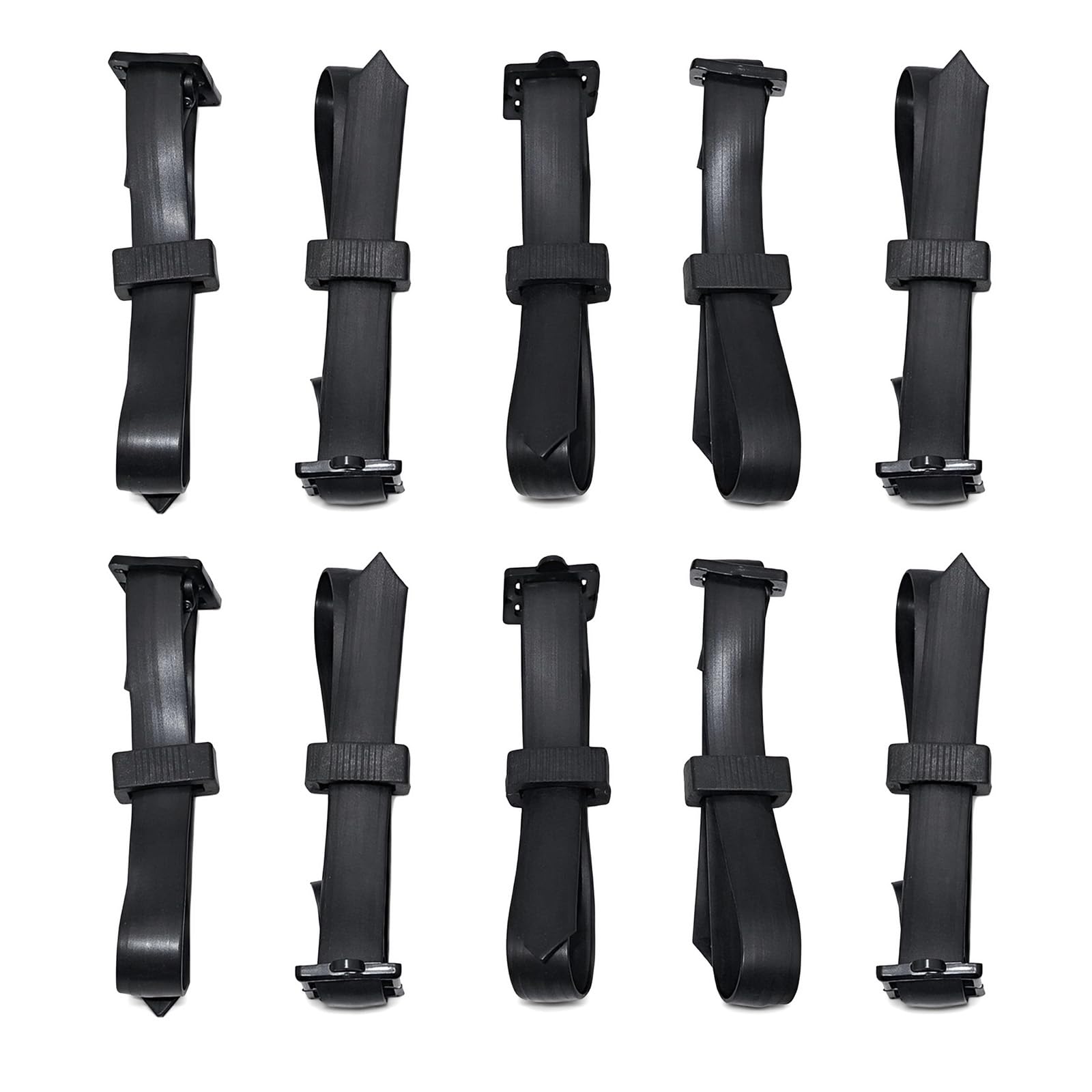 Wismont 10 Pcs Adjustable Tree Ties Rubber Straps, Heavy Duty Support Straps for Staking Trees Shrub, Durable Plant Ties for Outdoor (30x1.3cm)