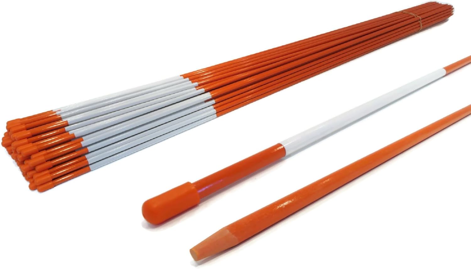 The ROP Shop | 10-Pack - 5/16 Inch Driveway Tapered Fiberglass Markers, Flexible, Heavy Duty