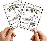 2x Nordpol Post Aufkleber DIN A5|Offizielle Weihnachtsmann Adress-Etiketten & Geschenkanhänger für Kinder|North Pole Geschenkaufkleber Approve| Etiketten Set für Kindergeschenke