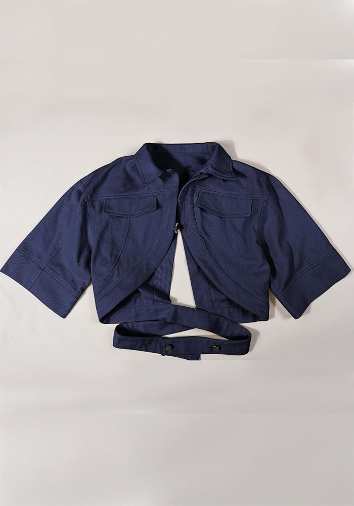 Amazon.com: Symina Women's Sexy Short Sleeve Cropped Jacket