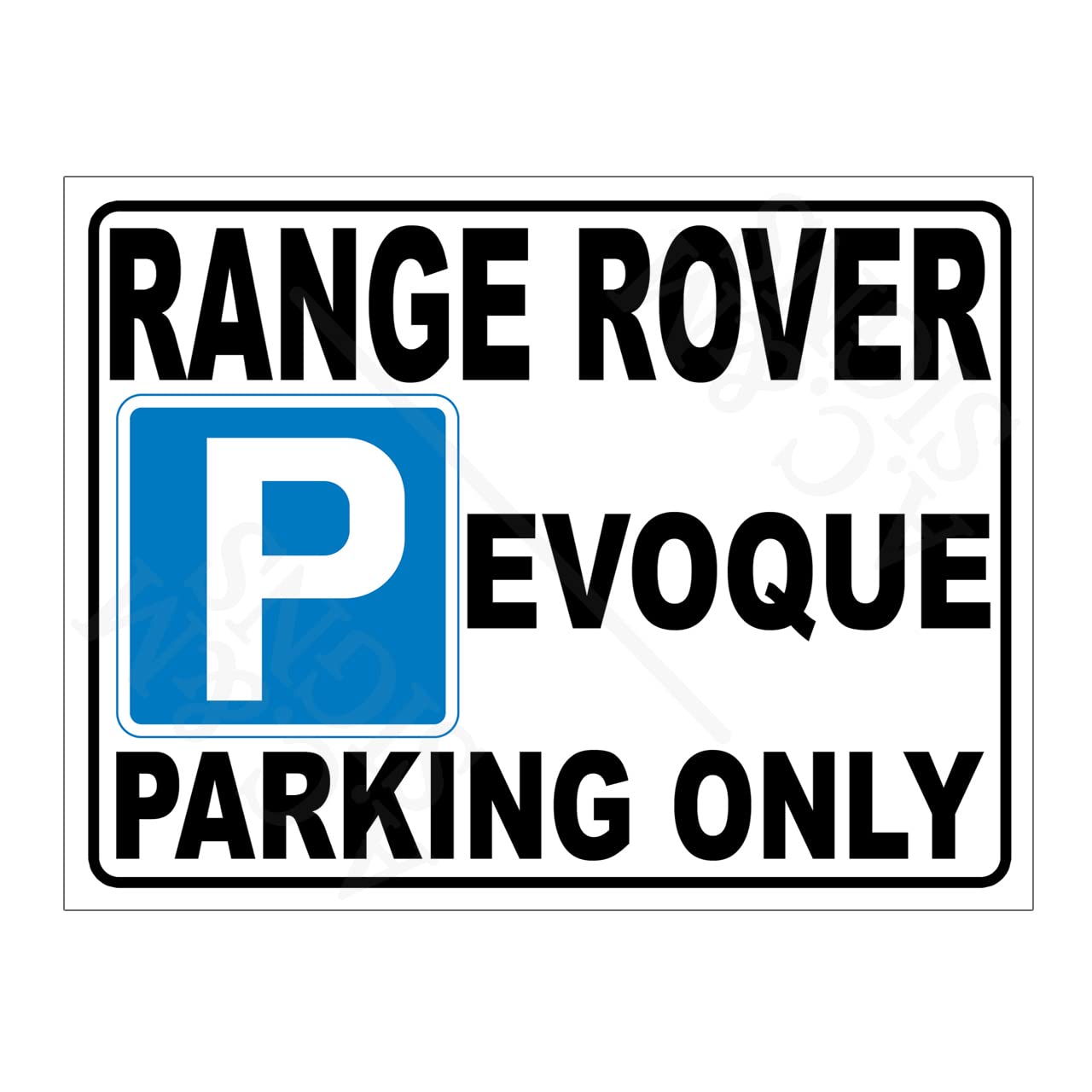 Metal Tin Sign Plaque Range Rover Evoque Parking Only Man Cave Garage Workshop Shed Home Bar Print Poster Dad Gift Signs Ref15132 (10x8 inches (Approx) 25cmx20cm)