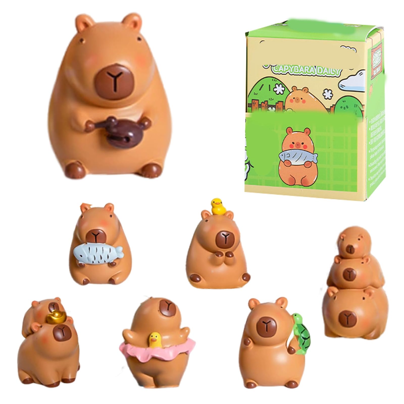 Capybara Blind Box, Capybara Toy Collectible, Animal Blind Box Figure, Desk Decoration for Home Office, Random Style Miniature Statue, Single Piece Collectors Item-image-15