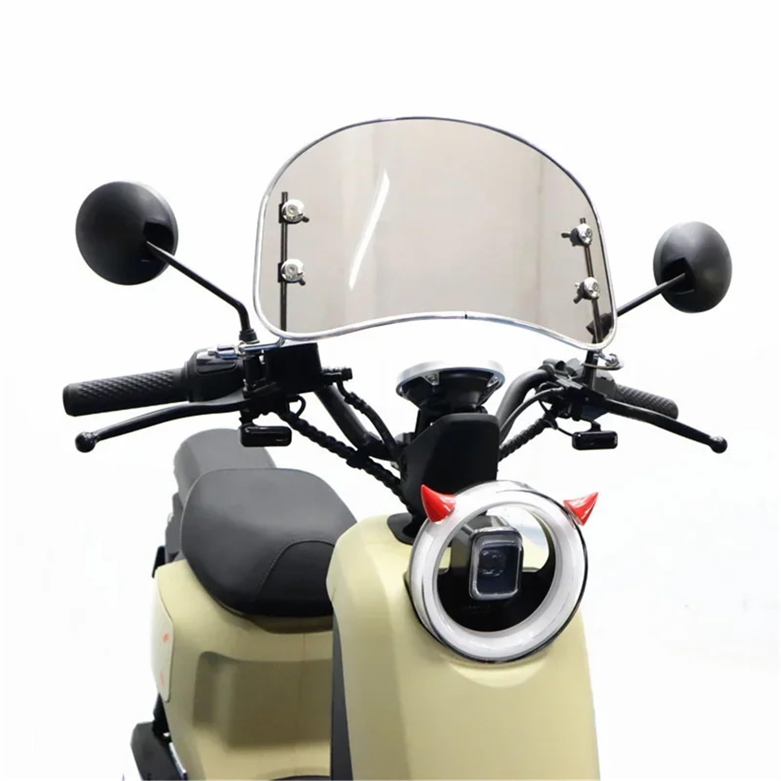 Déflecteur Moto Déflecteur de Vent Avant pour Pare-Brise de Moto, Accessoires modifiés, Ajustement Universel pour Scooter et vélo électrique(Type 2)
