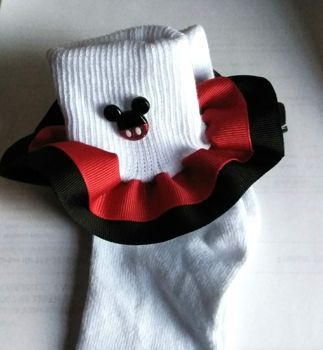 Minnie Mouse Ruffle Socks, Mickey Mouse ruffle socks, Baby ruffle socks, Character socks, Disney inspired, Mickey Mouse Birthday socks