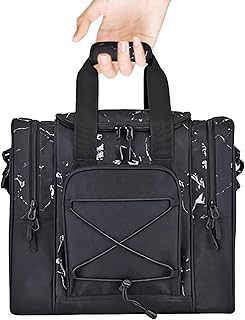 Bolsa de bolos – Solución de almacenamiento premium para jugadores de bolos, funda protectora acolchada, elegante bolsa con bolsillos adicionales, cómoda bolsa de transporte para 1 o 2 bolas de bolos