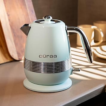 Cüraa by YFL home Retro Electric Kettle1.8 Litre | 2000 W Kettle for Hot Water | Electric Kettle with Auto Shut-Off & Boil-Dry Protection | Detachable Lid,Cool-Touch Handle,360° Rotating Base - image, photos