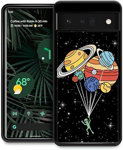 Funda compatible con Google Pixel 6 Pro, sistema solar de globo alienígena, diseño de patrón increíble, a prueba de golpes, antiarañazos, carcasa