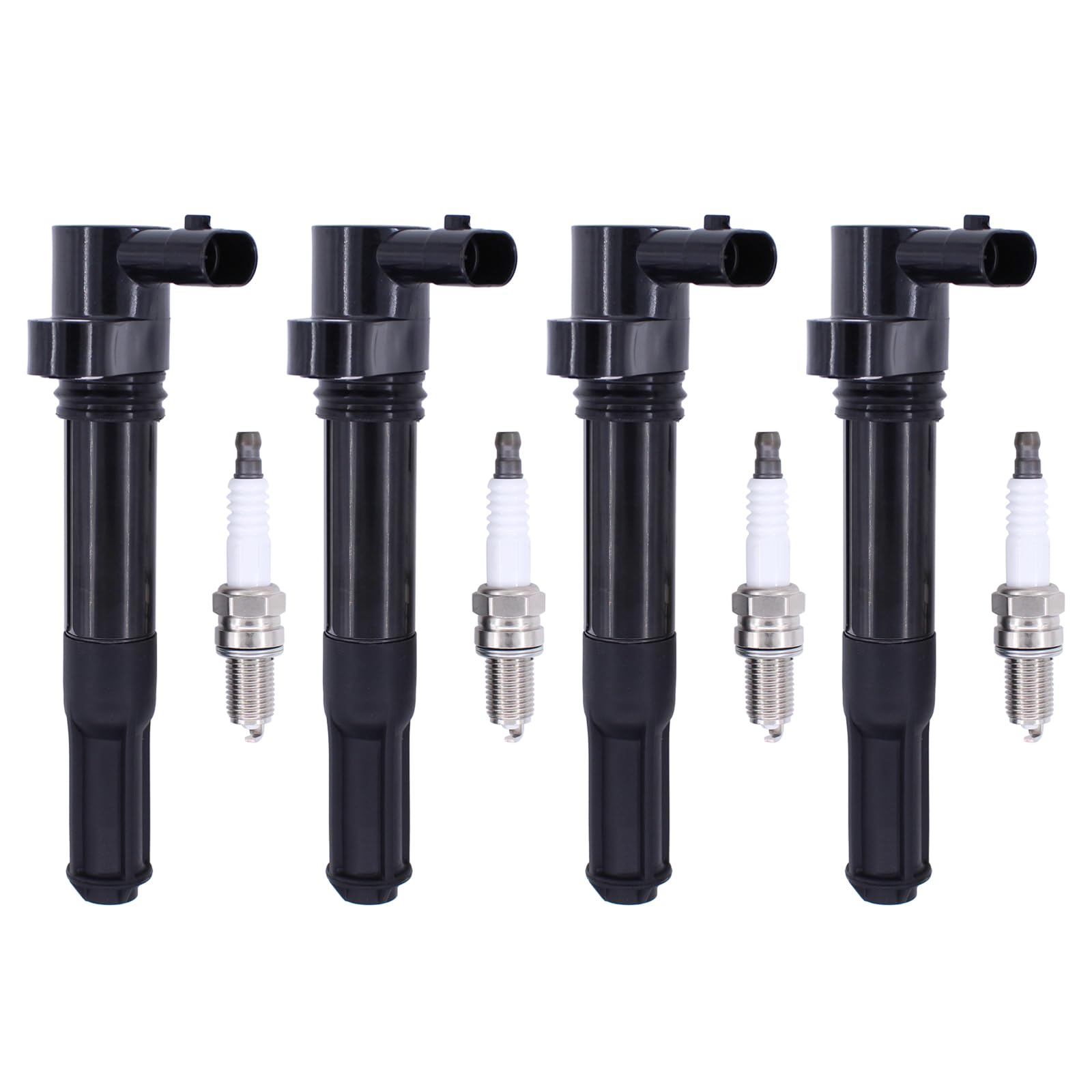 Zündspule Zündkerze Zündmodul Steckerzündspule Zündkerzen Stabzündspulen für 500 500C 500L Bravo 198 Ducato 250 Grande Punto 199 Panda 169 Punto 188 Doblo Stilo Tipo Idea Mito Musa Ypsilon 843 1.4