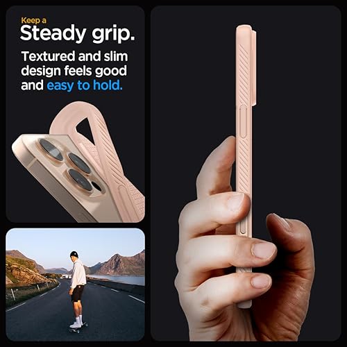 Vista 369 de Spigen Liquid Air - Funda diseñada para iPhone 13 Pro Max (2021), color negro mate