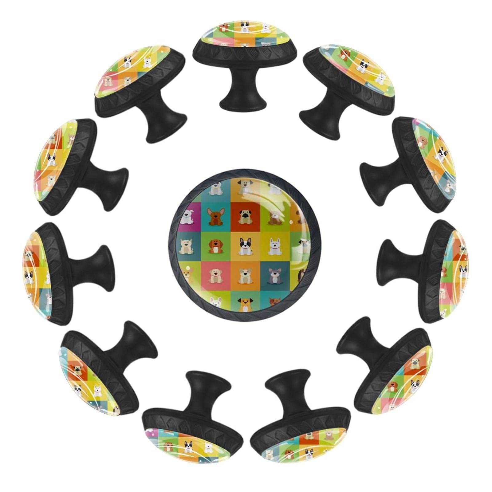 Boutons de tiroir pour crèche motif chien 35 mm pour éveiller l'imaginaire des enfants