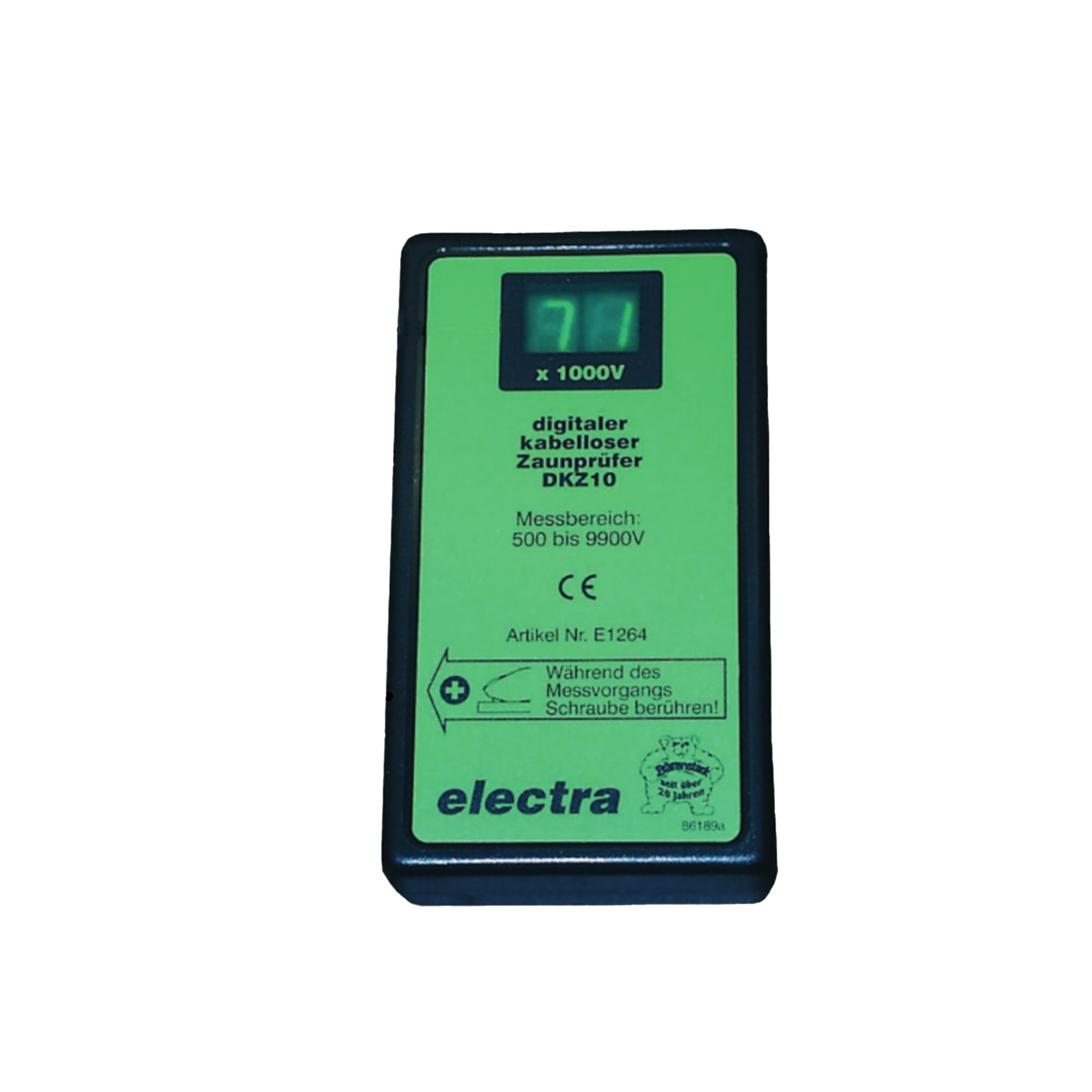 Electra, tester per recinzione Electra DKZ 10, 500 – 9900 Volt senza fili per recinzione ed elettrificatore