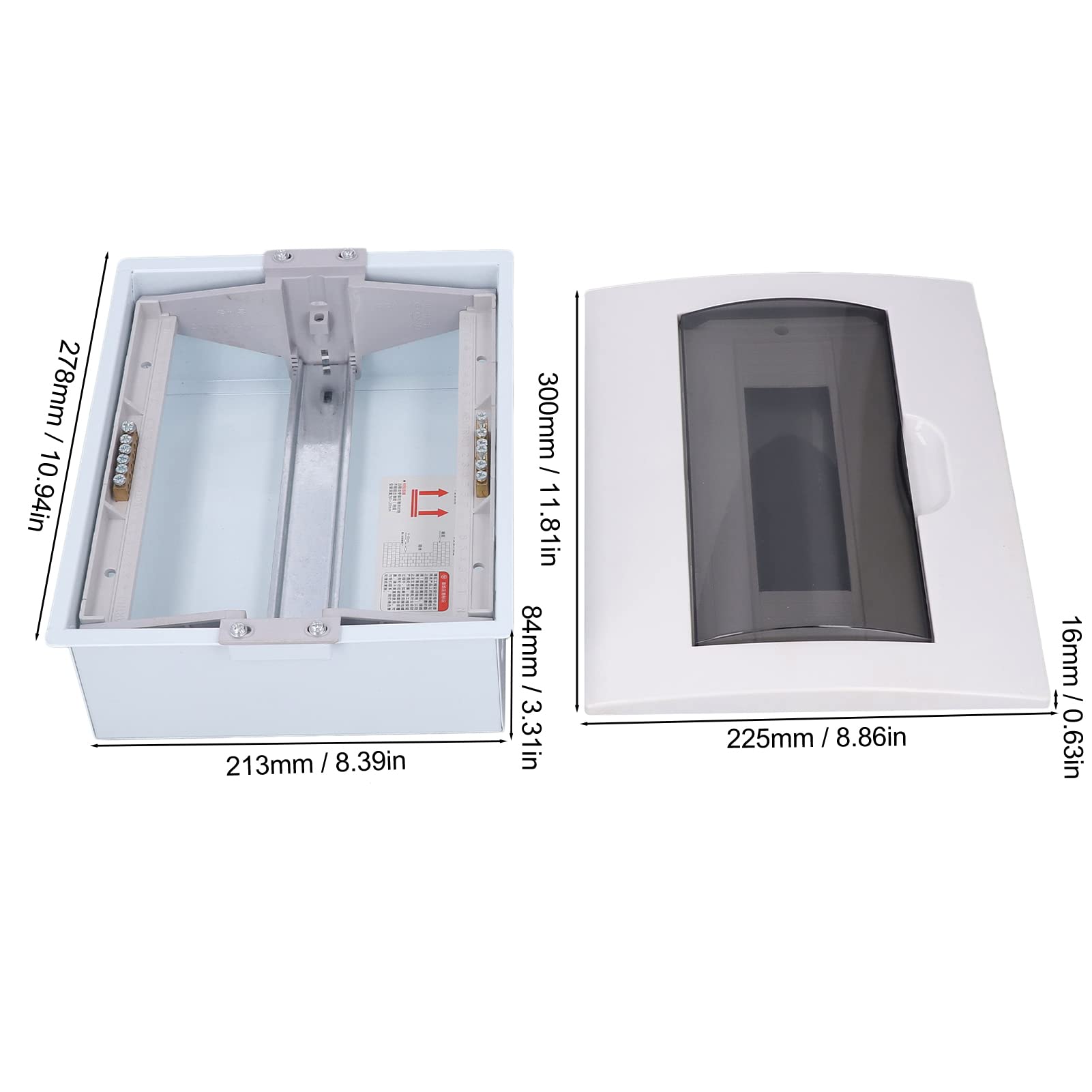 SIXRUN Caja de Distribución de Energía, Tapa Transparente de 12 Vías