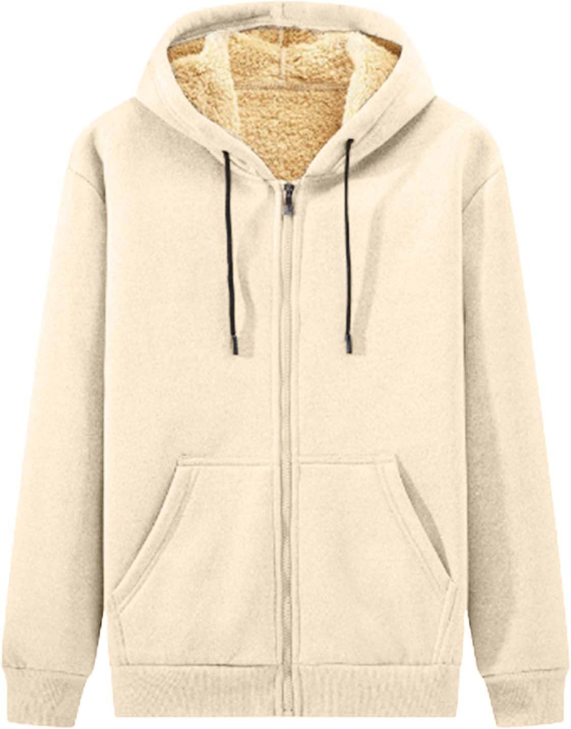Zip Up Hoodies For Men Long Sleeve Fall Winter Pullover Sweatshirts Loose-Fit Fashion Loungewear With Pockets For Casual Wear