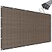 SunnyRoyal Recinzione per privacy in tessuto resistente per parabrezza, con occhielli in ottone, per esterni, 10,2 x 182,9 cm, marrone immagine