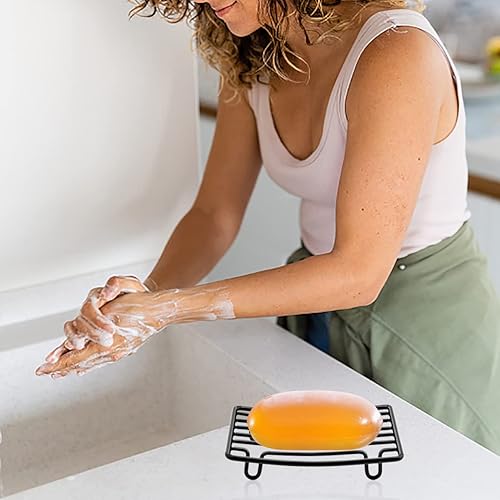 Miniatura 8 de GUUKAR Soporte para jabonera de barra para ducha, baño, acero inoxidable, a prueba de óxido, autodrenante, color negro, paquete de 2