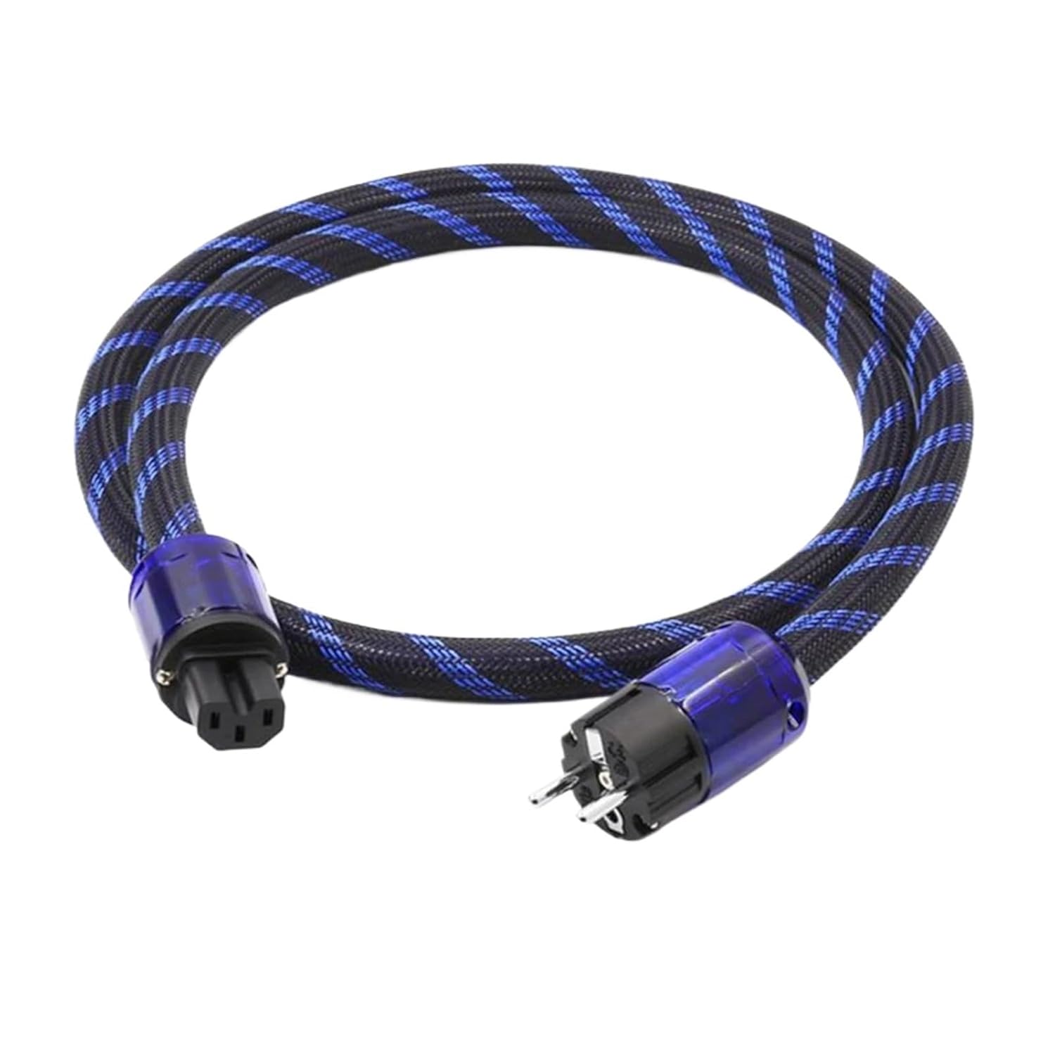 Audiophile HiFi Power Cable EU Plug Mains European AC Power Cord for Audio Components(US Power Cable,1m)