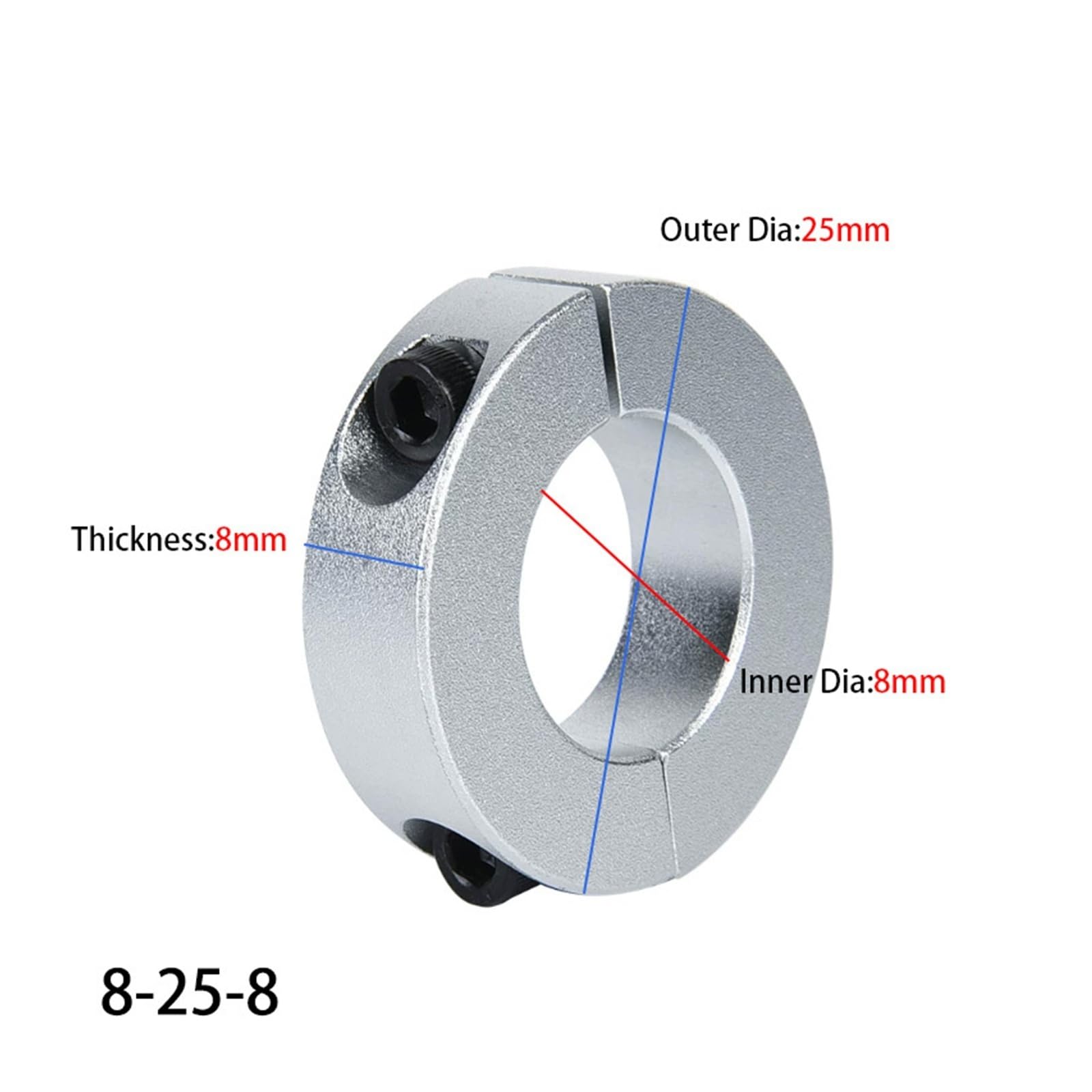 1 morsetto doppio split collare albero lega di alluminio 5-40mm serraggio