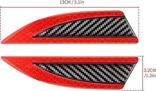 Miniatura 2 de BLAKAYA 2 calcomanías universales de fibra de carbono para guardabarros de automóvil, calcomanías de protección lateral de automóvil, decoración