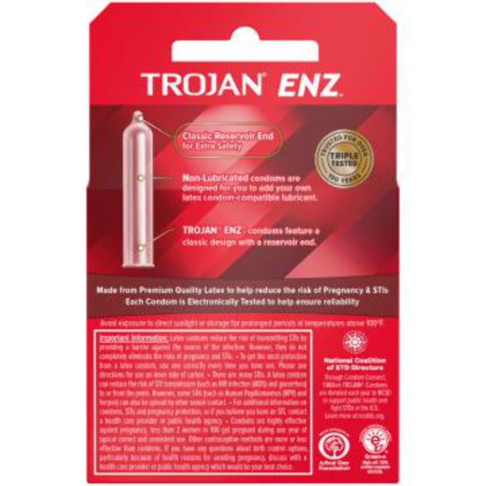 Amazon.com: Trojan Non-Lubricated Premium Latex Condoms 3 ct : Health &  Household