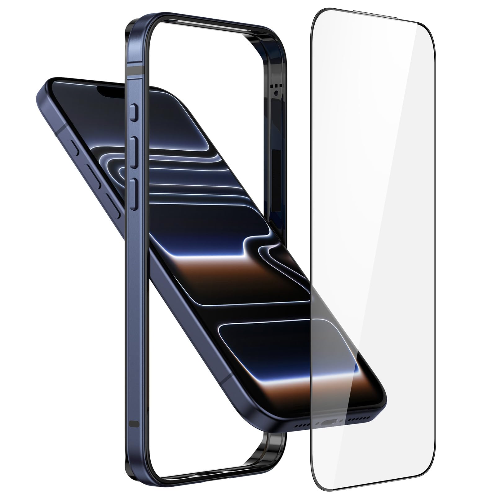 Coque Fine Métal Pare-choc Avec Protection Objectif Pour IPhone 14/15/16/17 - Magnétique