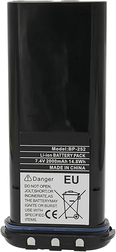 BP-252 - Batería de iones de litio de repuesto de 2000 mAh compatible con radios marinas ICOM IC-M33 IC-M34 IC-M36