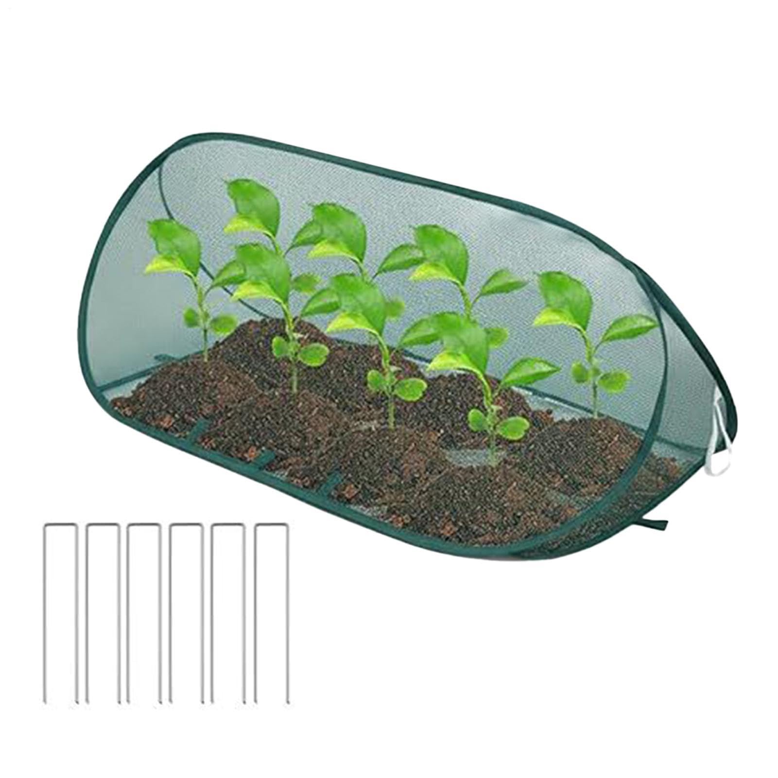 Zlqemik Pop-Up Garden Mesh Plant Cover, Garden Fruit Plant Tent Cage, Foldable Pop-Up Vegetable Protection Cover, For Greenhouse Yard Patio Porch Landscape Raised Bed Seedling Gardening