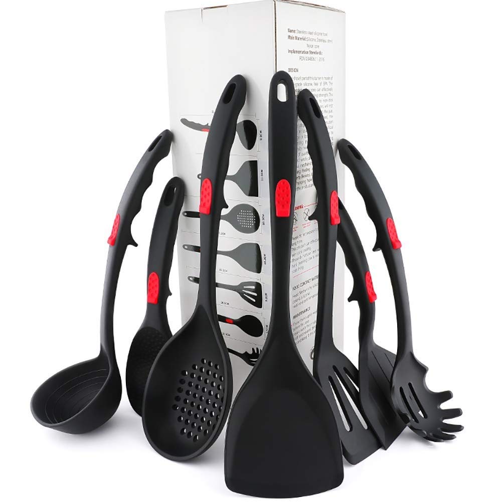 DWLXSH Silicone Spatula Set Rubber Spatulas Silicone Heat Resistant for Non Stick Cookware Kitchen Utensils for Baking Mixing