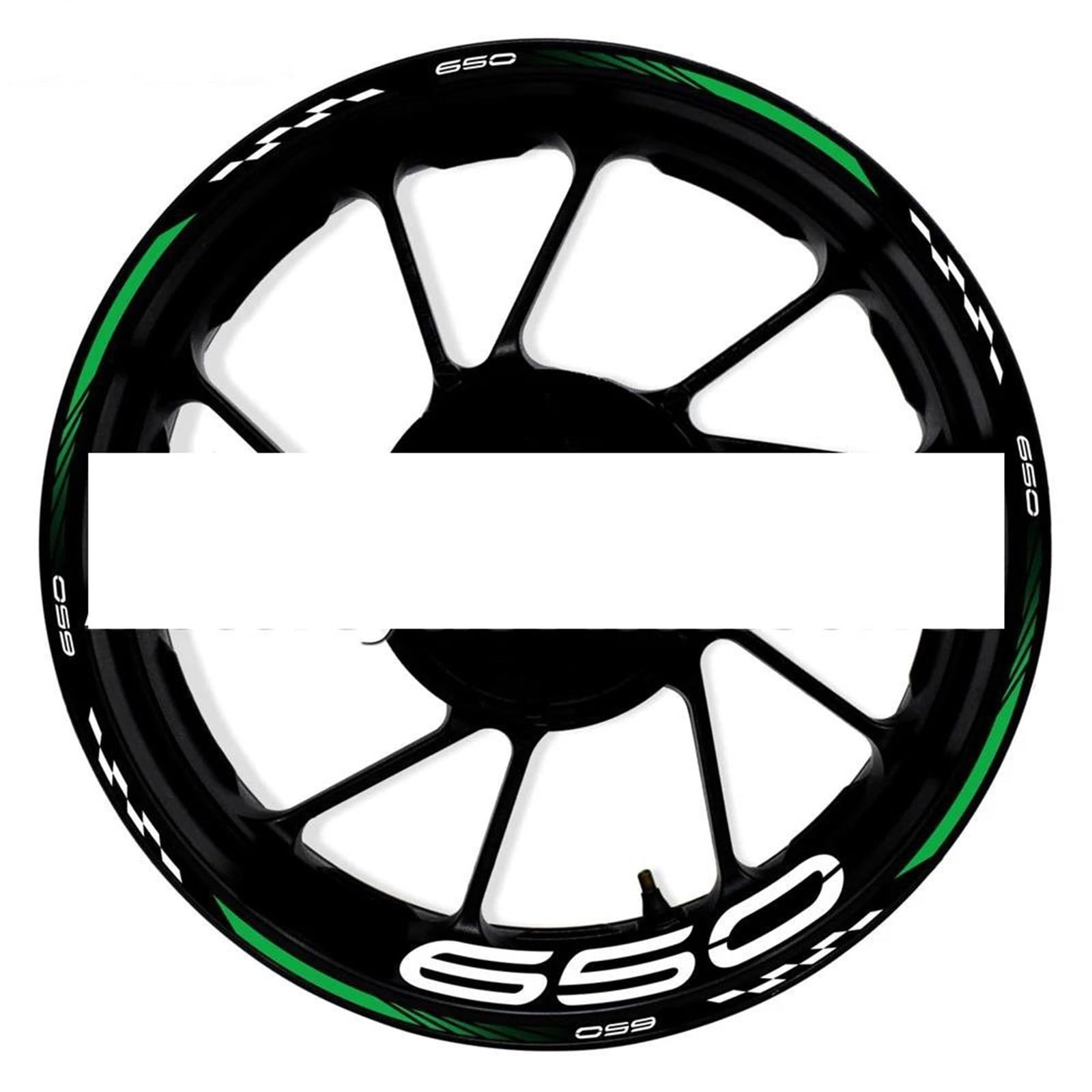 Stickers Motorcycle Wheel Stickers Reflective Decals Rims for Kawasaki Z650 Z 650 Z-650(Style 2)