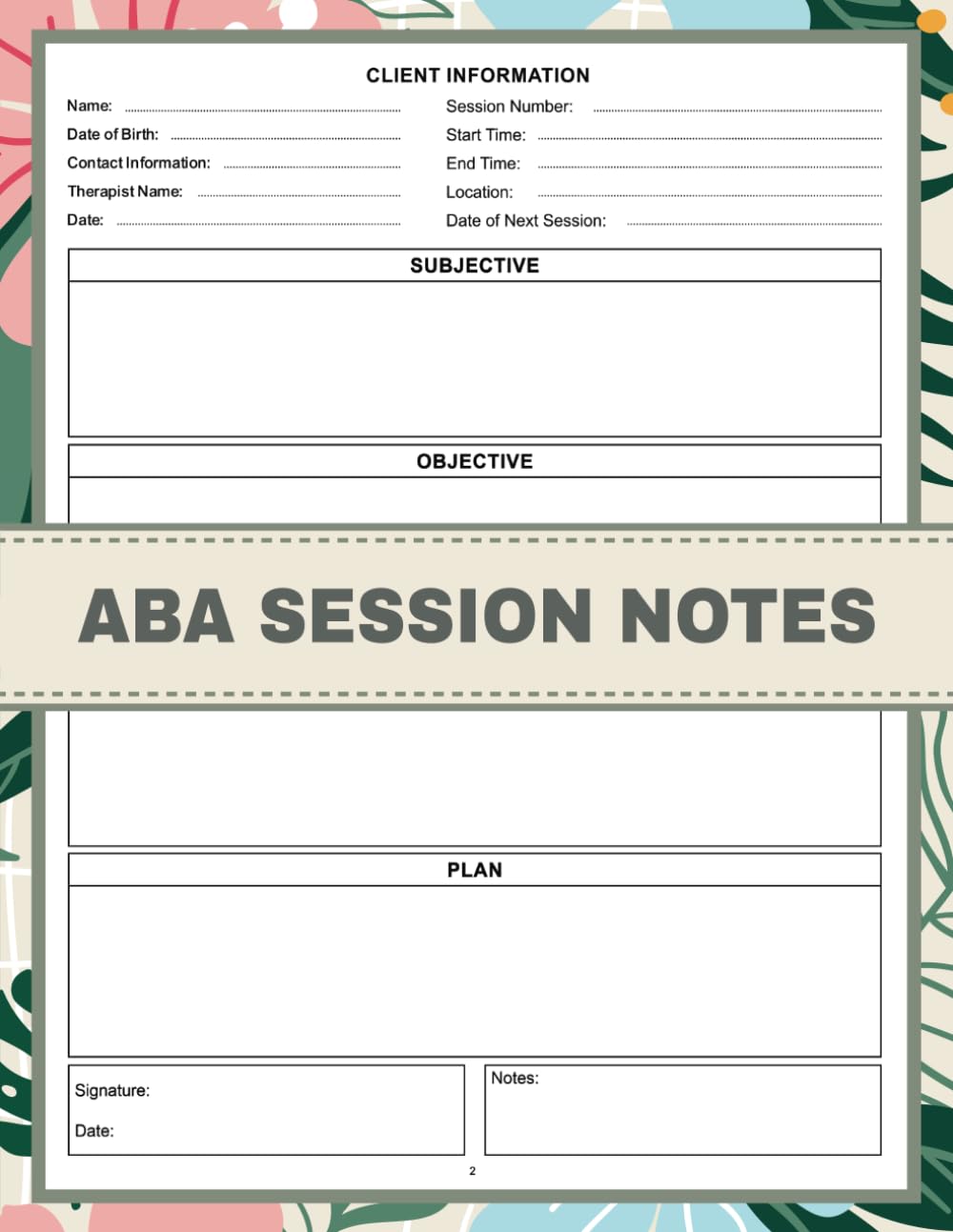 Amazon.com: ABA Session Notes: Applied Behavior Analysis SOAP Notes ...