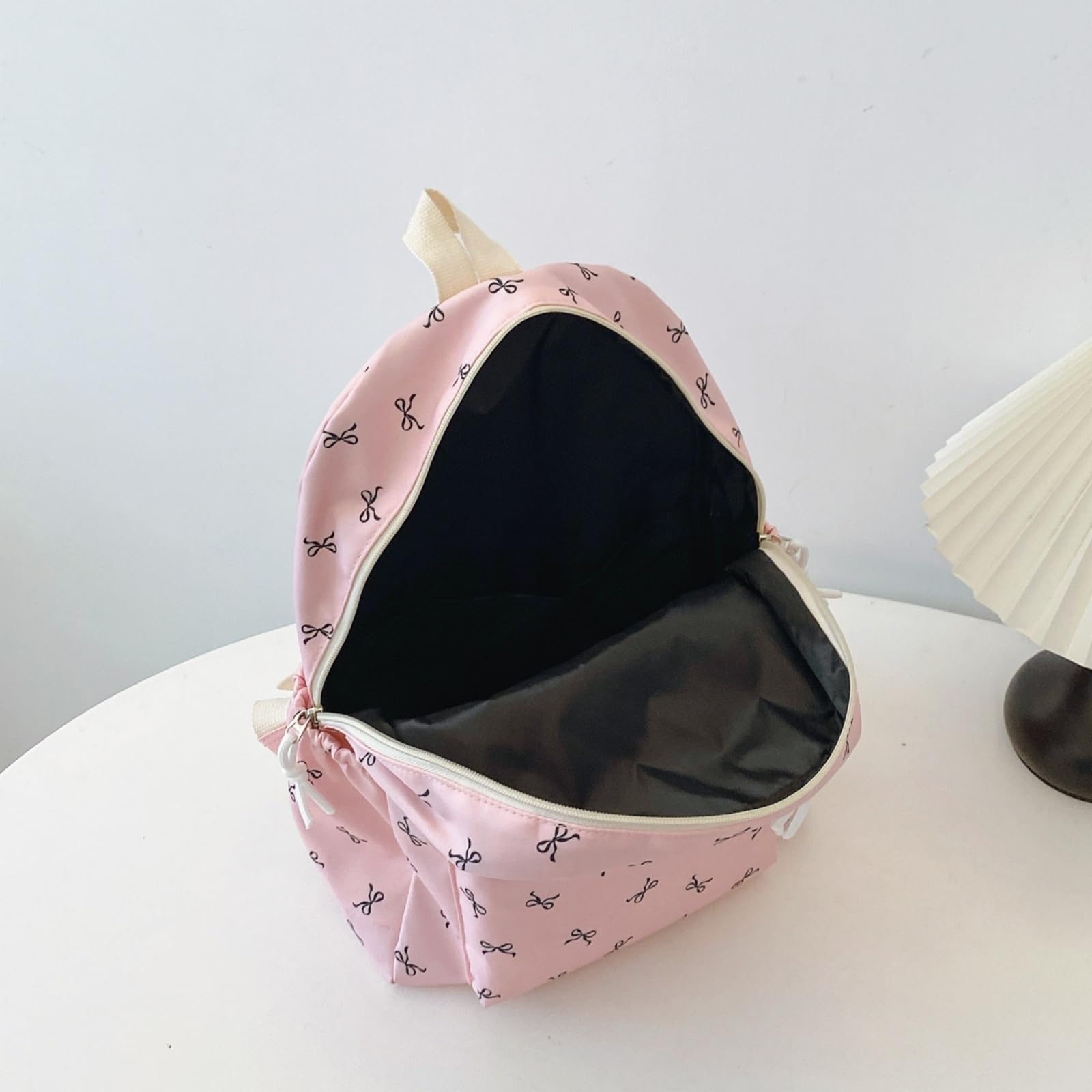 Zaino Nero Rosa Arco Stampa Zaino, Carino Grande capacità Laptop Borsa per Ragazze Tornare A Scuola Viaggio Giornaliero-Sky Blue