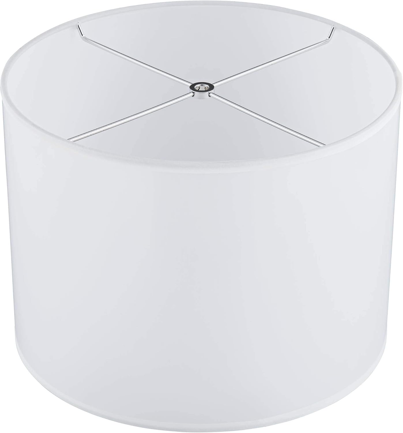 Drum Print Lamp Shade (Pre-Assembled) Simulated Leatherette Brown Medium 13.5" Top x 13.5" Bottom x 10" High Spider with Replacement Harp and Finial Fitting - Giclee Glow