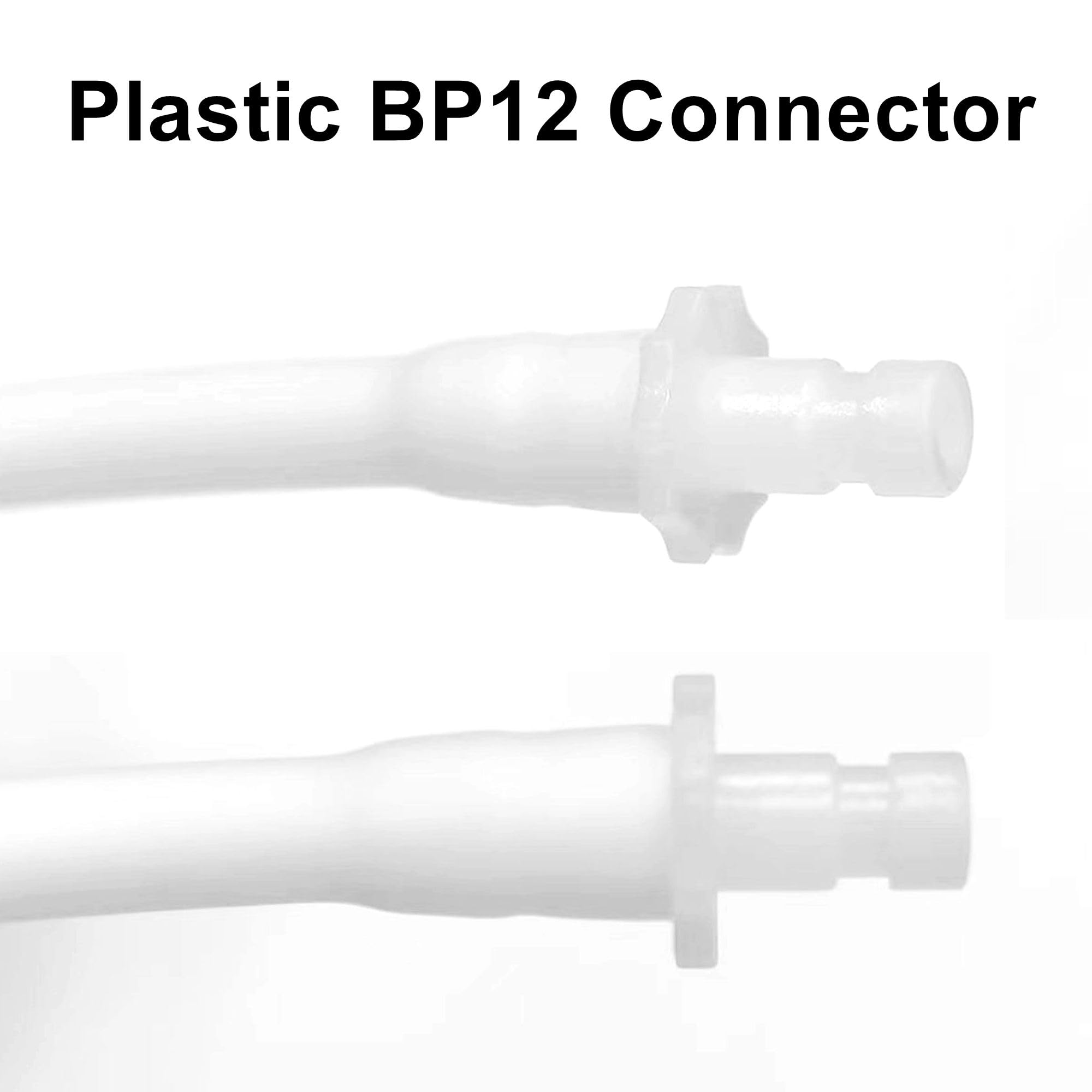 Bracciale monouso per pressione sanguigna 5 pezzi con tubo singolo + connettore BP12 per adulto #11 25,3-34,3 cm, bracciale NIBP di ricambio, bracciale BP in tessuto non tessuto