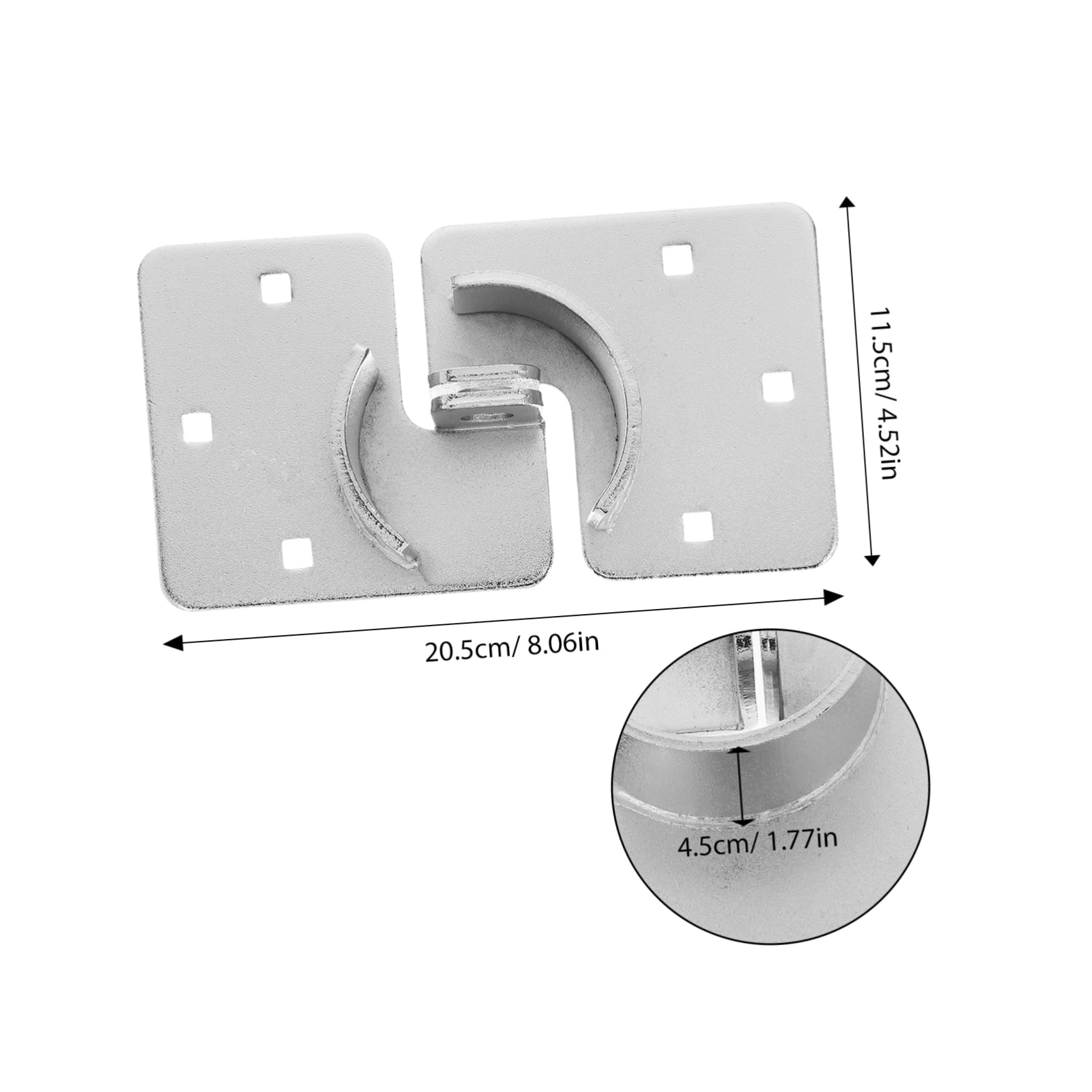 PRETYZOOM Heavy Duty Round Handle Door Lock Hockey Puck Hasp 6 Screw Steel for Office Bathroom Container Trucks Trailer