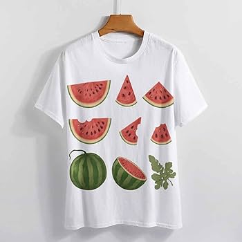 スイカ柄Tシャツ Amazon.co.jp: Tシャツ メンズ 西瓜柄 スイカ柄 すいか柄 半袖