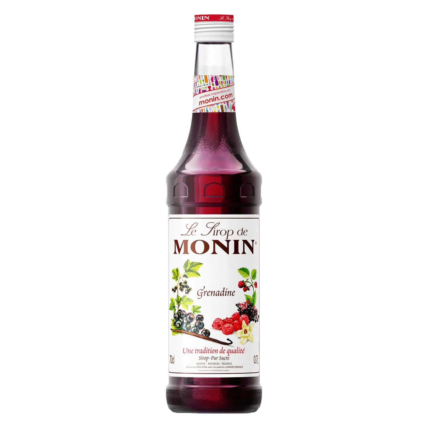 Premium Grenadine Syrup 700ml for Cocktails and Mocktails. Vegan-Friendly, Allergen-Free 100% Natural Flavours