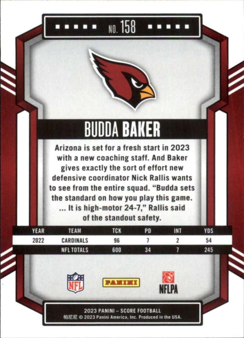 Amazon.com: 2023 Score NFL Red #158 Budda Baker Arizona Cardinals