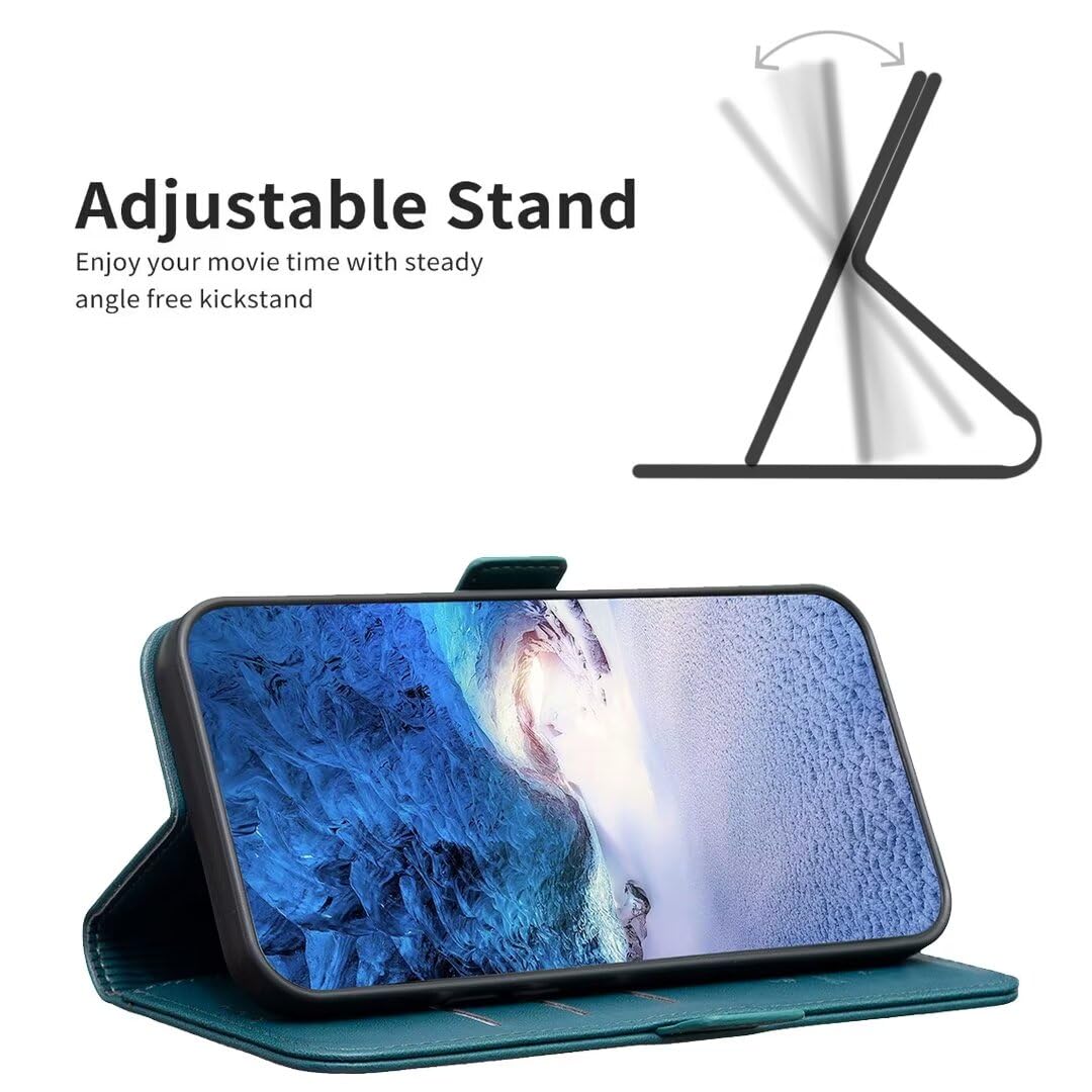 Custodia A Portafoglio Per Motorola MOTO E40/E30/E20 Con Supporto E Fessure Per Carte, Blu - 2