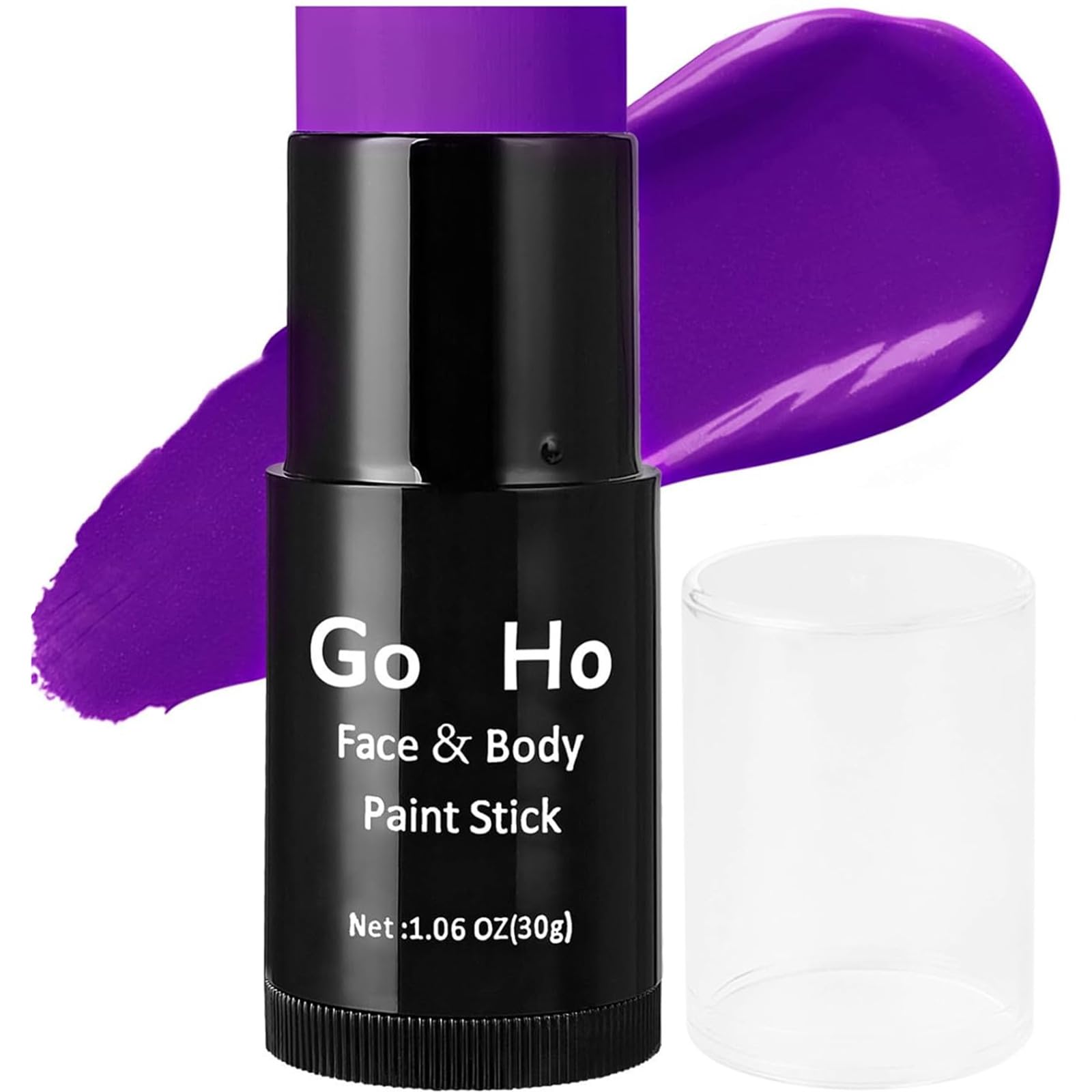 Go Ho Cream-Blendable Purple Face Paint Stick,Full-coverage Purple Body Paint for Adults Children Halloween Cosplay SFX Witch Devil Makeup,Waterproof