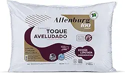 Travesseiro Toque Aveludado - 100 Anos - 48cm x 68cm - Branco