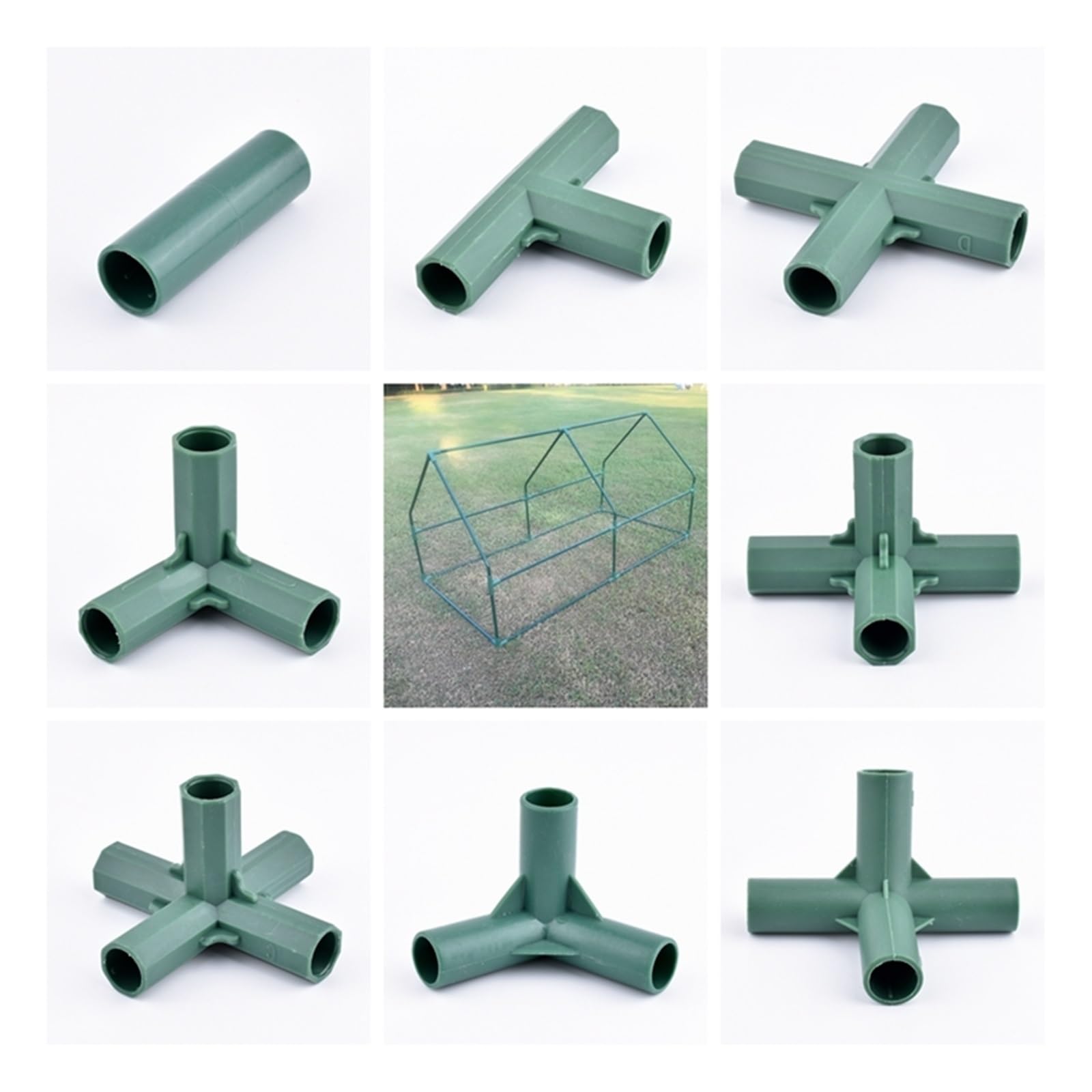Connettori per Telaio da Giardinaggio 2-20 pz Giardino Serra Telaio Tubo di Raccordo Connettori Pianta Fiore Palo Scherma Giunti Casa ID 16mm 3-way 4-way 2-way 5-way(90 Degree Three-way,12PCS)