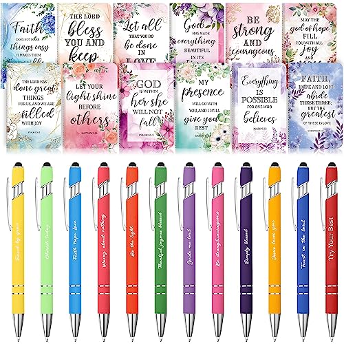 PerKoop 24 Pcs Christian Gifts Notebooks and Pens...