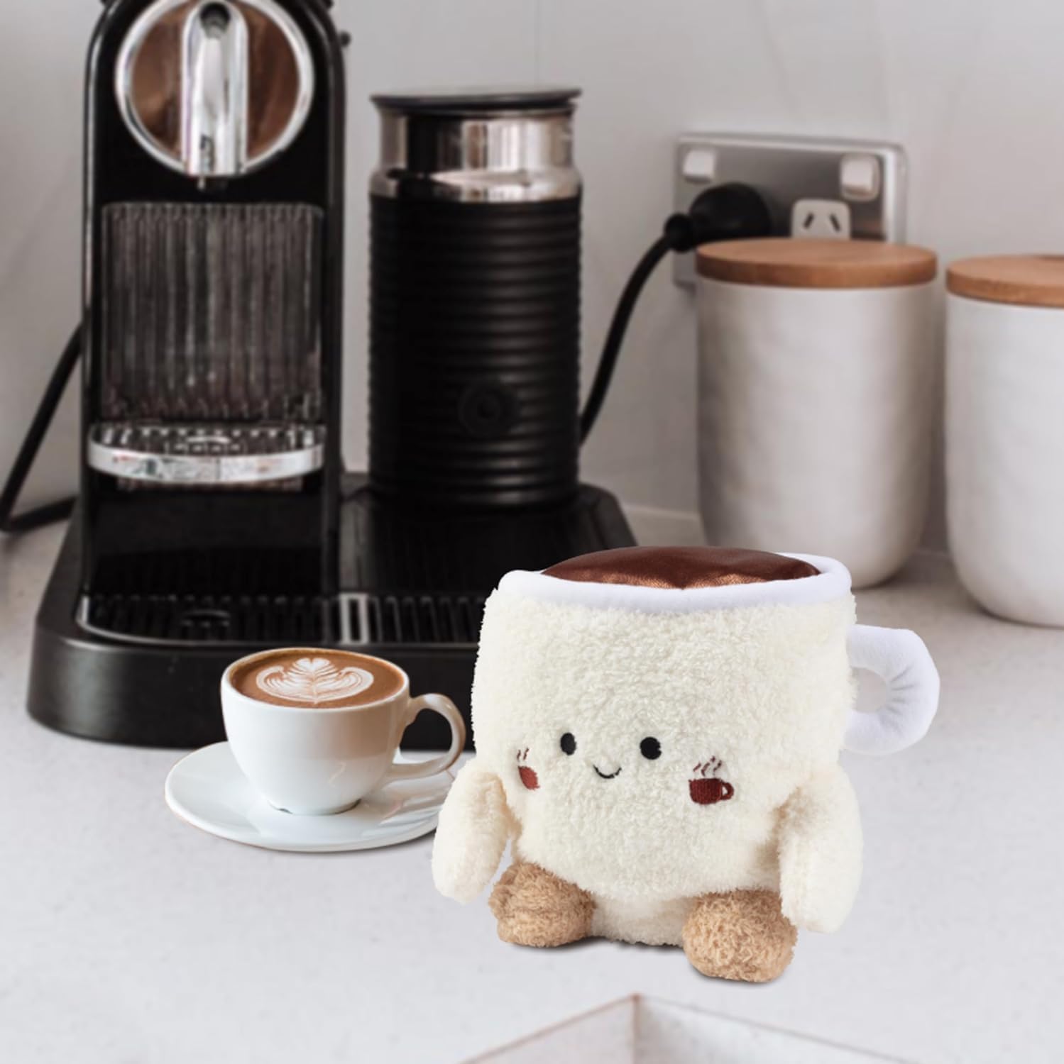 BumBumz Officially Licensed Large 7.5" Coffee Mug & Coffee Pot Weighted Sensory Plush 2-Pack | Soft, Fuzzy Stuffed Animal Toys | Sensory Support Gift for Kids, Boys & Girls