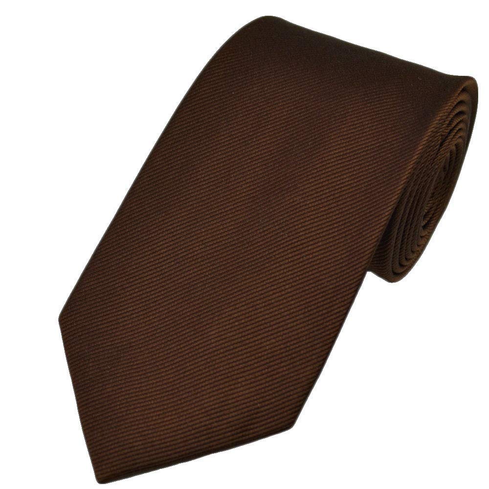 cloudtail indiaMen's Slim Skinny Solid Satin Plain Necktie (Free Size) DARK BROWN-STNTIE